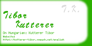 tibor kutterer business card